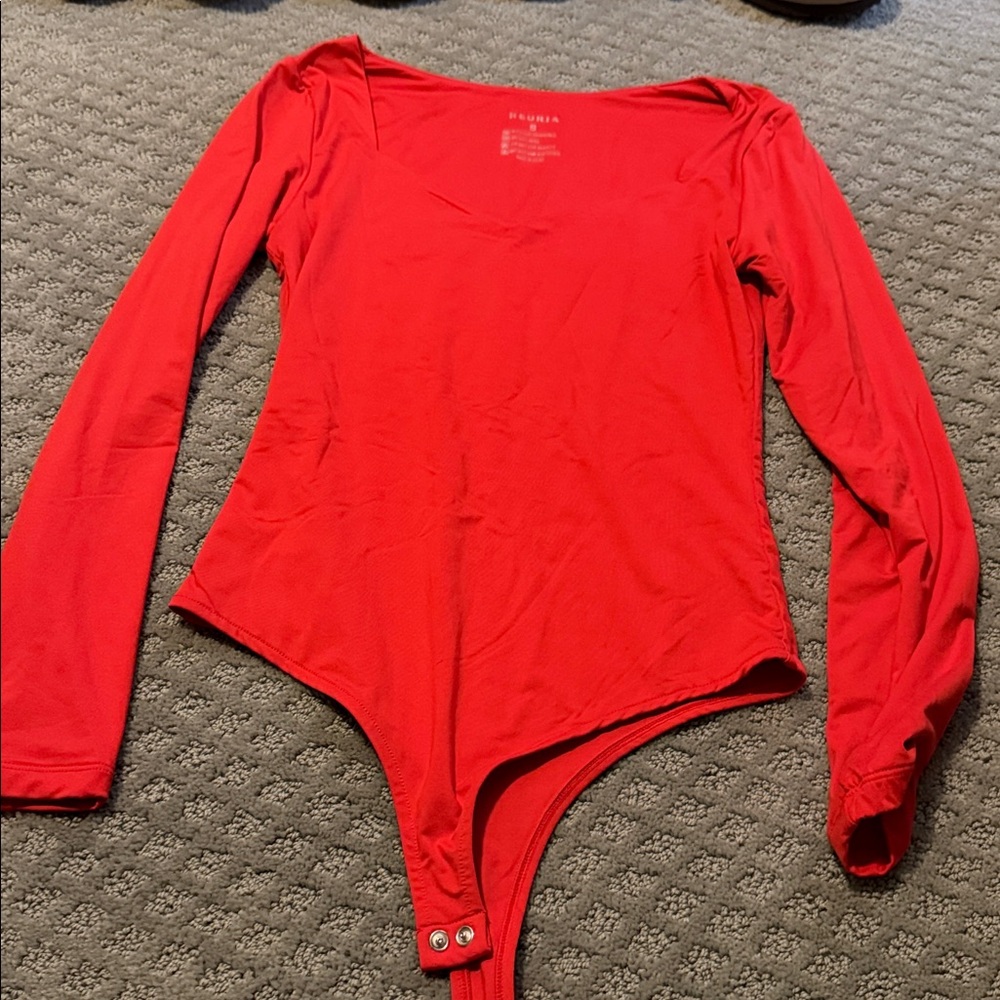 ReoRia Red Long Sleeve Bodysuit
